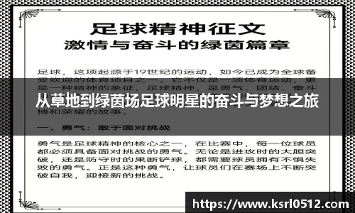 从草地到绿茵场足球明星的奋斗与梦想之旅